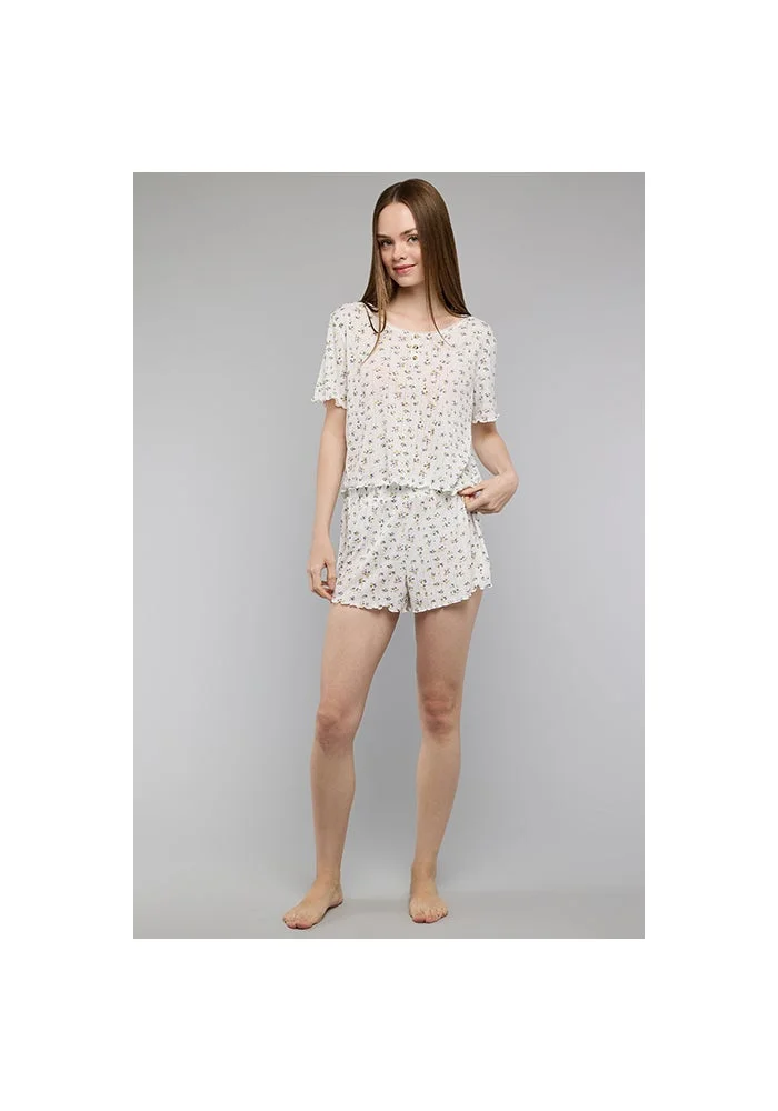 أر أند بي Printed Shorty Pyjama Set