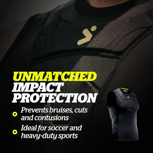 Storelli BodyShield Sleeveless Undershirt, Protective Soccer Base Layer, Lightweight Compression Top with Padded Chest and Rib Protection, Ultimate Comfort and Safety for Athletes, White, Youth Small - Image 4