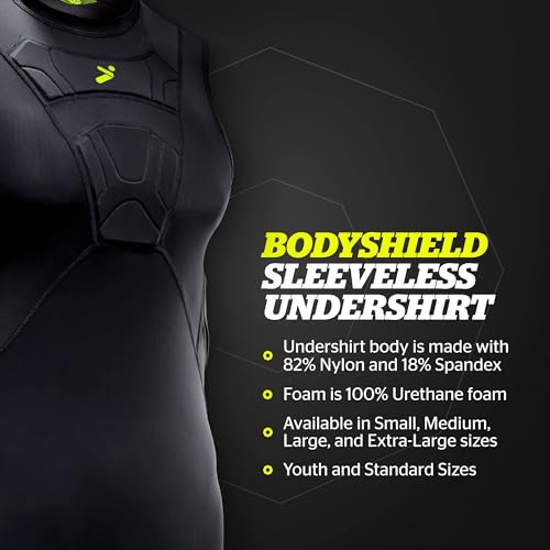 Storelli BodyShield Sleeveless Undershirt, Protective Soccer Base Layer, Lightweight Compression Top with Padded Chest and Rib Protection, Ultimate Comfort and Safety for Athletes, White, Youth Small - Image 5