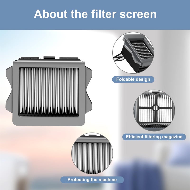 Nukisa Vacuum Mop Replacement Parts Compatible with Tineco Roller Brush Replacement, Suitable with Ifloor 3 Series, Floor One S3 Series, Ifloor 5 Breeze Cleaner, Set Includes 2 Roller Brushes and 5 Filters - Image 4