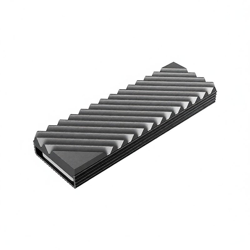 مبرد M.2-3 - مبرد حرارة لـ M.2 SSD من الألومنيوم بنية بدون أدوات مع بطانية حرارية لـ M.2 2280 SSD رمادي - Image 1
