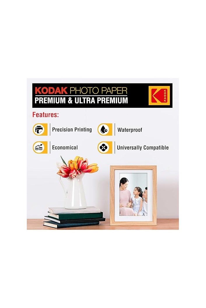 كوداك ورق صور لامع جاف فوري من كوداك 260 جرام 4R (102 × 152 مم) - عبوة من 4 × 100 ورقة (400 ورقة) - Image 3