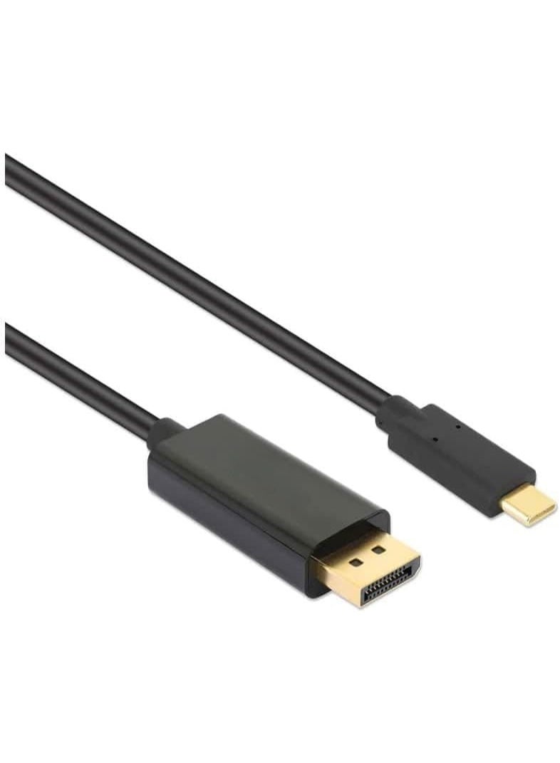 كابل USB-C إلى منفذ عرض DP 4K@60Hz بطول 1 متر – سريع وعالي الجودة للاستخدام مع اللابتوب والشاشات - Image 3