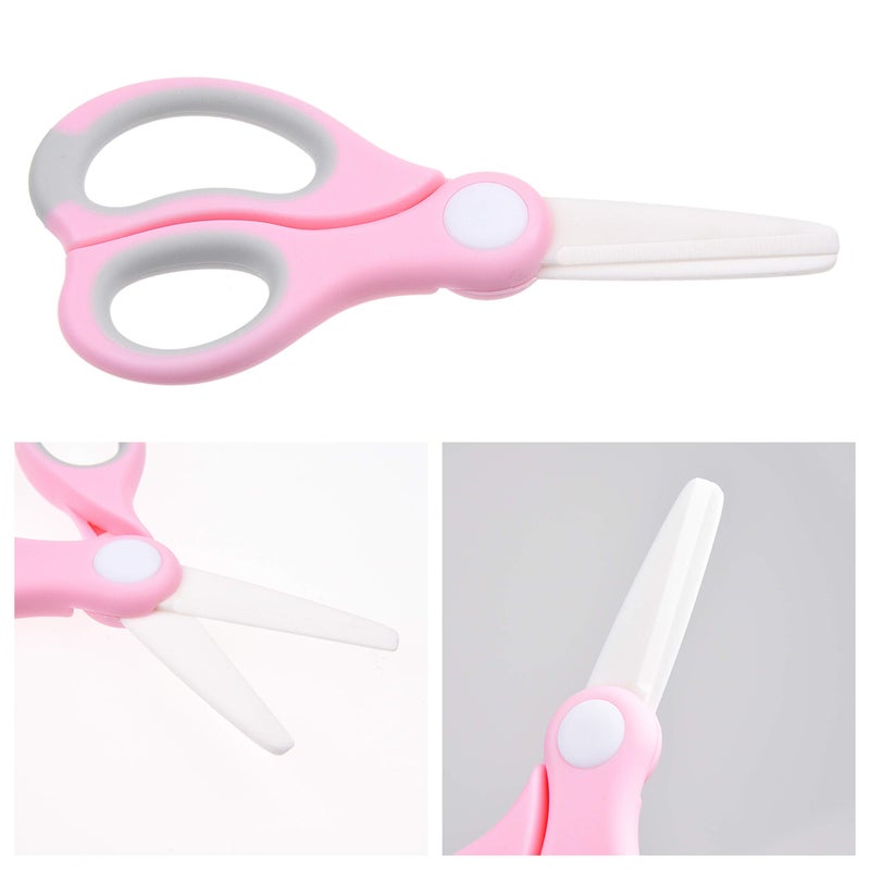 Kare Kind Kare & Kind Ceramic Baby Food Scissors - Pink - With Dust Cover and Storage Case - Cut Baby Food Easily - Ideal for Noodles, Meat, Chicken, Veggies and Fruits (Pink - 1 Pack) - Image 3