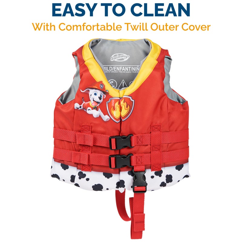 SwimWays سترة النجاة للسباحة من سويمايز مع باترول باو، سترة نجاة معتمدة من خفر السواحل الأمريكي للأطفال، طوافات وسترات نجاة للأطفال من 33-55 رطل، مارشال - Image 3