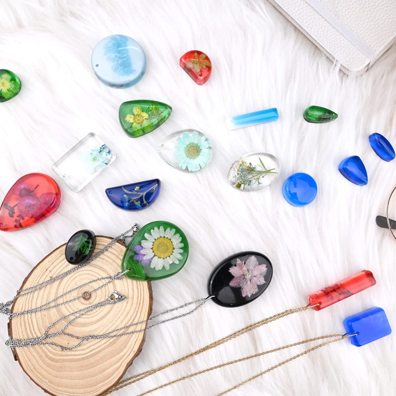 Actvty Resin Jewelry Molds for Casting - Silicone Molds for Epoxy Resin, Pendant Mold for DIY Gem Cabochon, Earring, Necklace Jewelry Making - Image 5
