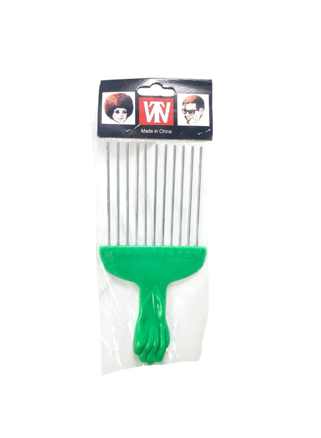 مشط شعر أفريقي بإبر معدنية عريضة - متعدد الألوان - Image 3