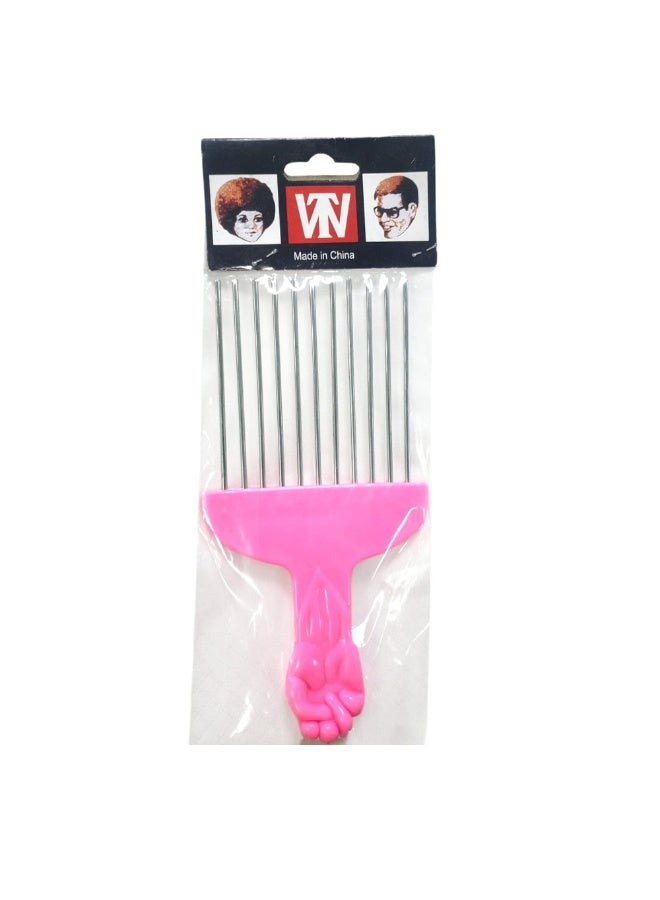 مشط شعر أفريقي بإبر معدنية عريضة - متعدد الألوان - Image 5