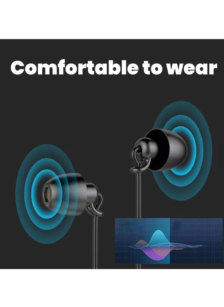 Generic Sleep Earbuds in-Ear Headphones Wired,Soft Silicon Earplugs Noise Cancelling Sleeping Earphones Tangle Free with Mic for Side Sleeper,Insomnia,Air Travel, Relaxation,ASMR (Black)  - Image 4