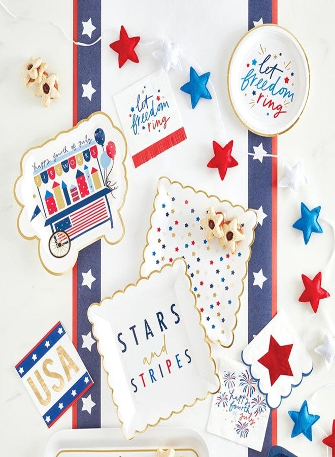 Slant Collections Paper Party Table Runner, 18" Wide x 25' Long, 4th of July - Image 3