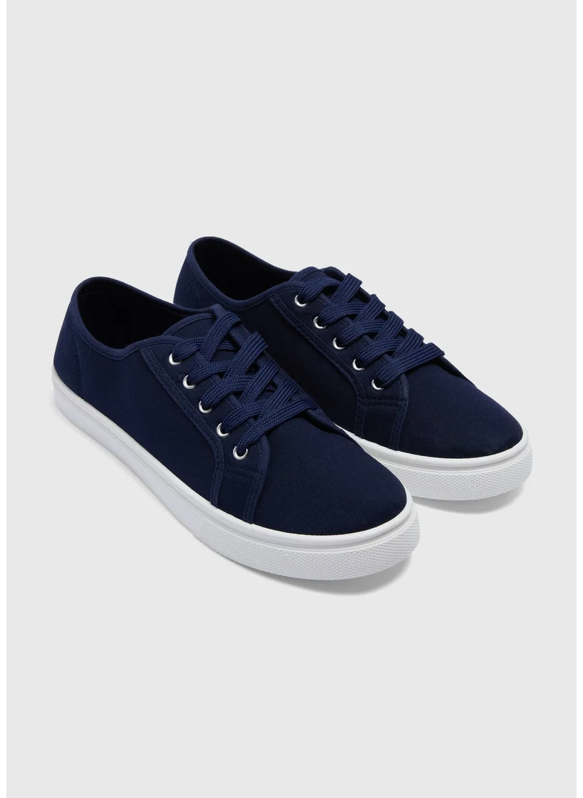 Matalan Navy Lace Up Shoes