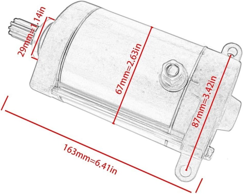 DEMULAX Motorcycle Starter Motor for Yamaha Models - Image 2