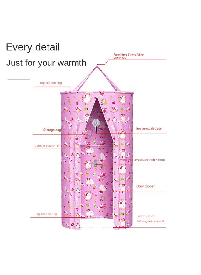 Bluejw Round Bath Cover Warm Thickened Bath Cover Thermal Insulation Bath Account Bath Account Household Winter Shower Curtain Closable For Adults - Image 4