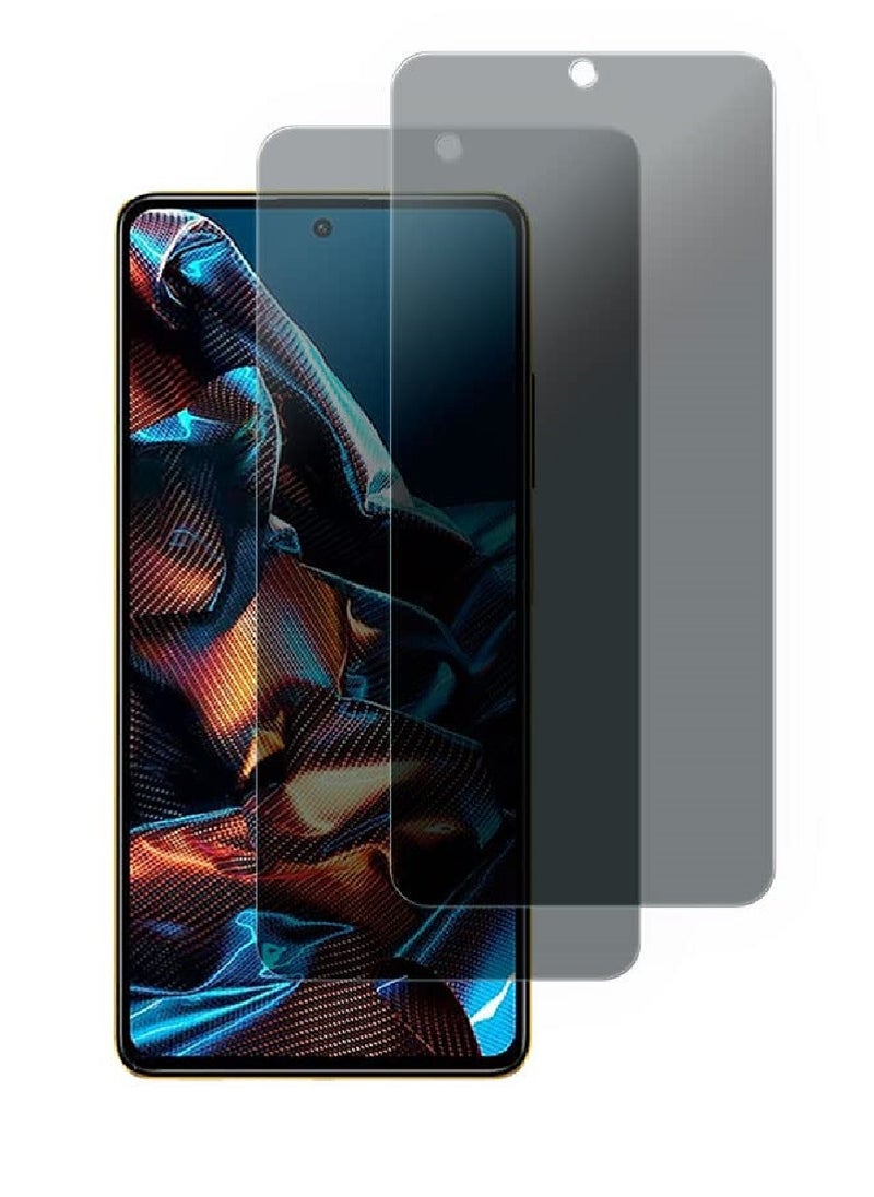 Super 2 Pieces Tempered Glass Screen Protector Anti-Spy Privacy Designed For Xiaomi Poco X5 Pro Full Screen Coverage And Bubble Free - Image 1