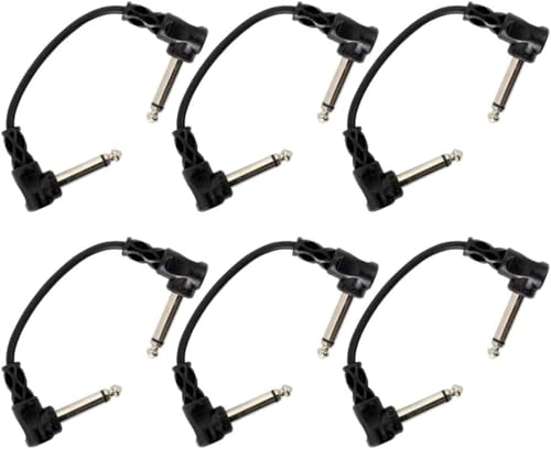Hosa CFS606 Molded Rightangle to Same Guitar Patch Cable 6 Inches 6 pieces - Image 1