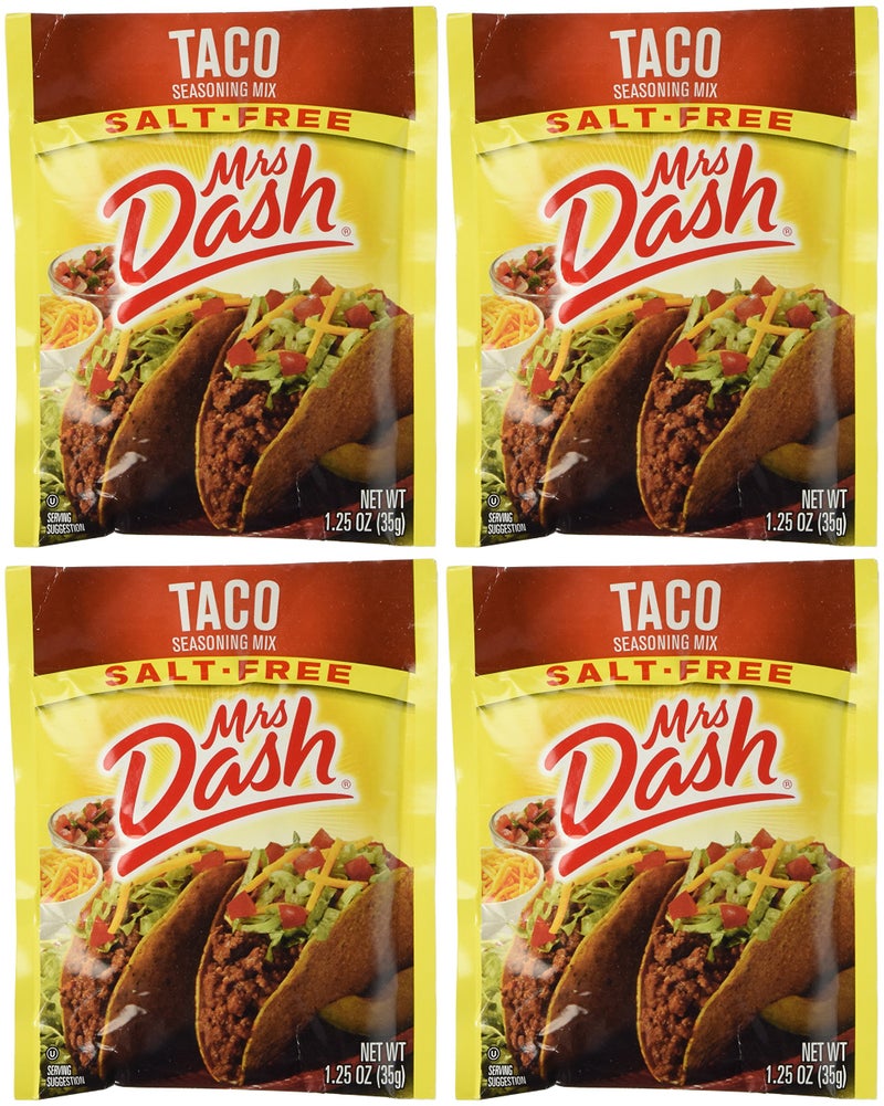 Mrs Dash Salt Free Taco Seasoning Mix (1.25 oz Packets) 4 Pack - Image 1