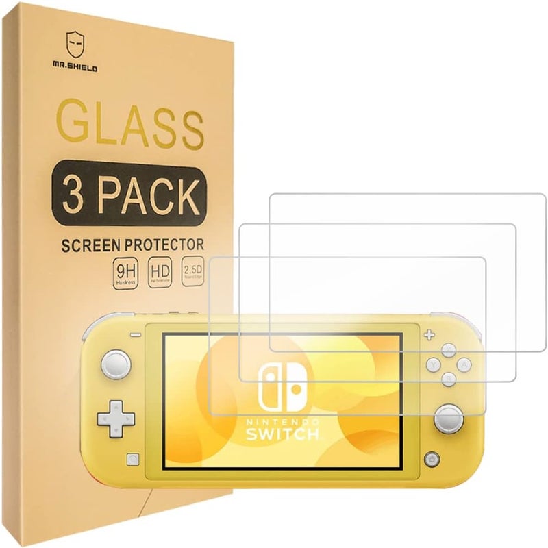 Mr Shield [3-PACK] Designed For Nintendo Switch Lite [Tempered Glass] Screen Protector [0.3mm Ultra Thin 9H Hardness 2.5D Round Edge] with Lifetime Replacement - Image 2