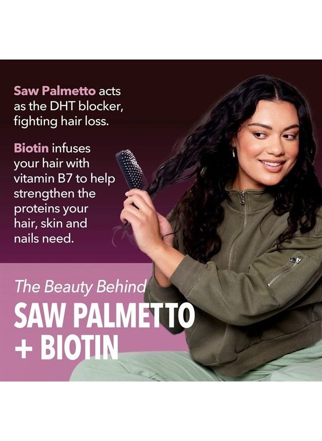 Havasu Nutrition - Saw Palmetto for Women + Biotin Supplement | DHT Blocker for Women Hair Growth Vitamins | Women with PCOS Hair Loss or Post-Partum Hair Loss | 60 Vegan Biotin Hair Vitamins to Thicken & Volumize Hair - Image 1