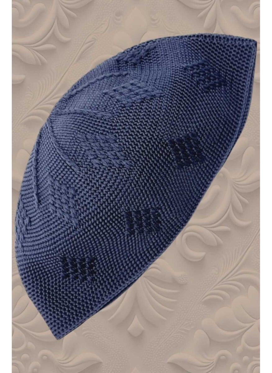 Hızırım Woven Knitted Patterned Skullcap Quality Prayer Cap  - Image 2