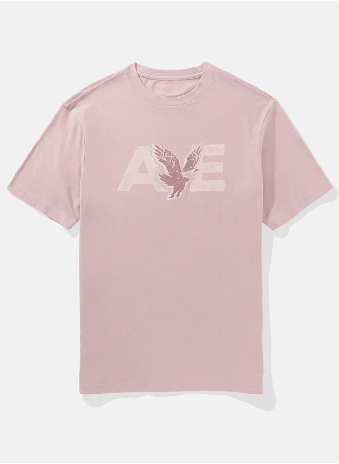 امريكان ايجل Logo Graphic Crew Neck T-Shirt