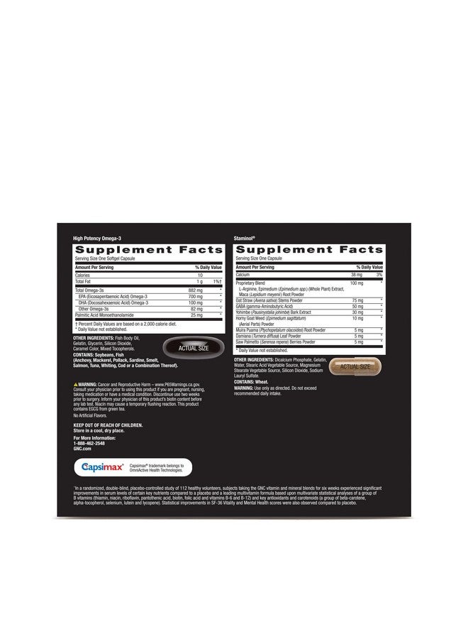 جي إن سي برنامج فيتاباك للطاقة والتمثيل الغذائي من جي إن سي ميجا مين، تغذية متكاملة ومريحة، ٥ منتجات في عبوة واحدة، حرق السعرات الحرارية، مُولِّد للحرارة، ٣٠٠ ملغ من الكافيين، ٣٠ عبوة يومية - Image 5