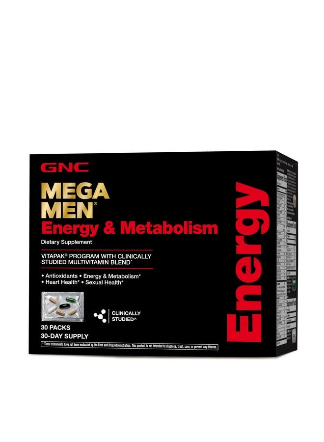 جي إن سي برنامج فيتاباك للطاقة والتمثيل الغذائي من جي إن سي ميجا مين، تغذية متكاملة ومريحة، ٥ منتجات في عبوة واحدة، حرق السعرات الحرارية، مُولِّد للحرارة، ٣٠٠ ملغ من الكافيين، ٣٠ عبوة يومية - Image 1