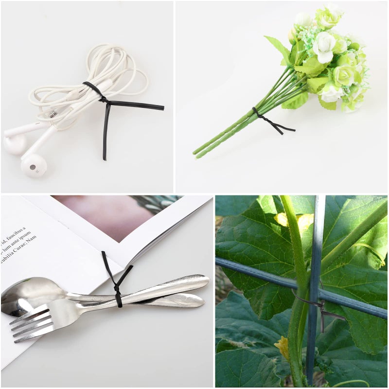 Oligei 300 Pcs Plastic 5" Twist Ties for Bags, Wire Ties Reusable Twist Bread Ties for Household and Office Use - Image 5