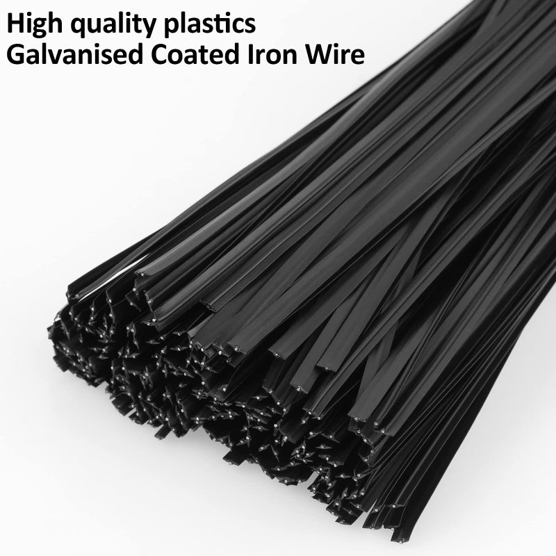 Oligei 300 Pcs Plastic 5" Twist Ties for Bags, Wire Ties Reusable Twist Bread Ties for Household and Office Use - Image 3