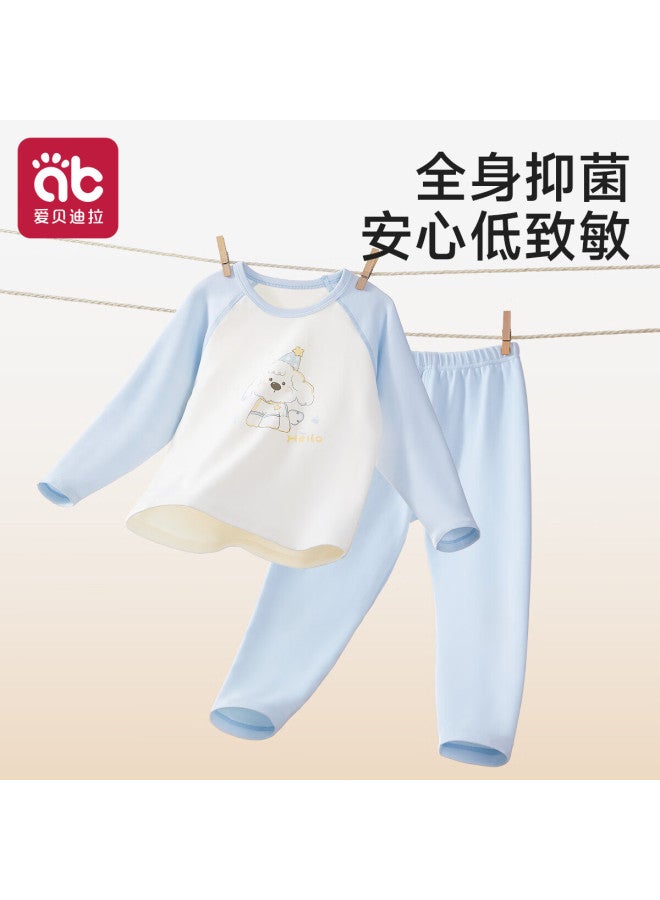 Aibedila Children's Sleepwear Boys And Girls Autumn Modal Cotton A-class Long Sleeve Thermal Homewear Set