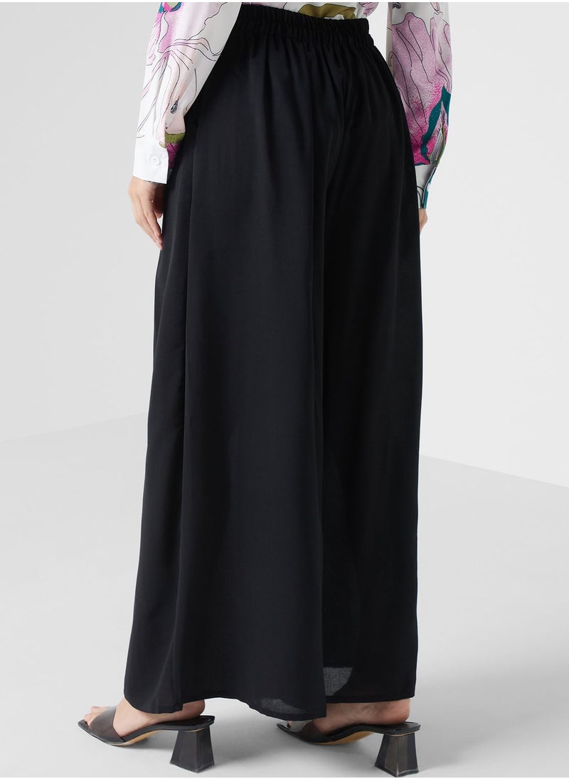 ELLA - Wide Leg Pants With Front Pleat - Image 1