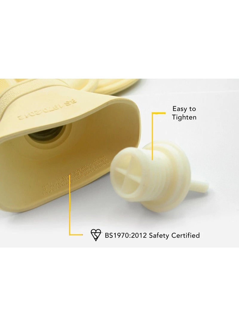 Hot Water Bottle with Soft Cover, Large Hot Water Bag for Hot and Cold Compress Hand Feet Warmer Ideal for Menstrual Cramps Neck Shoulder Pain Relief Fluffy Bed Bottle for Children Adults (2L) - Image 5