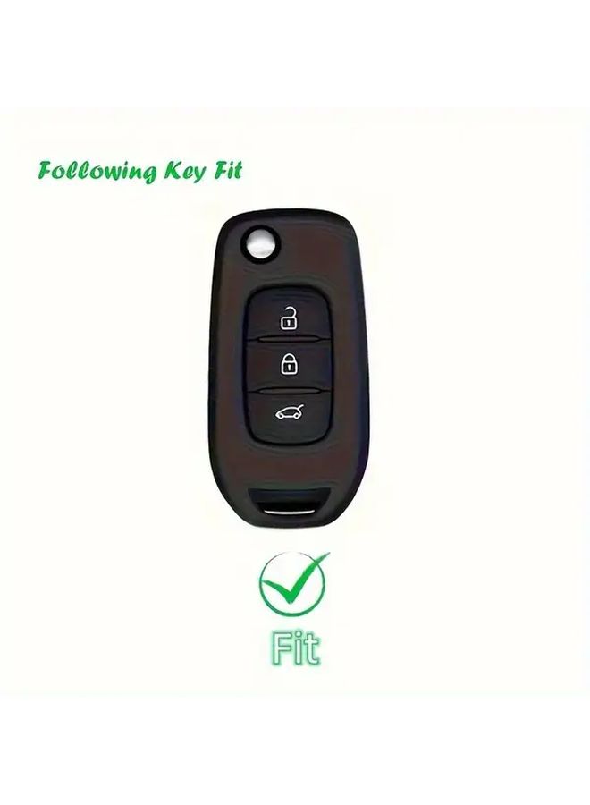 White TPU Car Key Cover For Renault Models Soft Durable Protective Case - Image 4