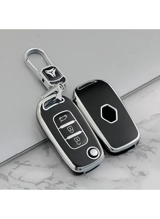 White TPU Car Key Cover For Renault Models Soft Durable Protective Case - Image 2