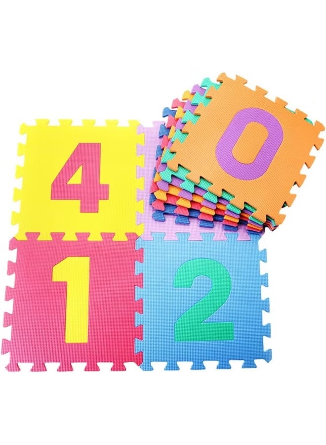 Kids Foam Puzzle Floor Play Mat, Numbers Foam Puzzle Play Mat 10 Tiles Great for Kids to Learn and Play-Interlocking Puzzle Pieces | 30 * 30 * 1cm - Image 1