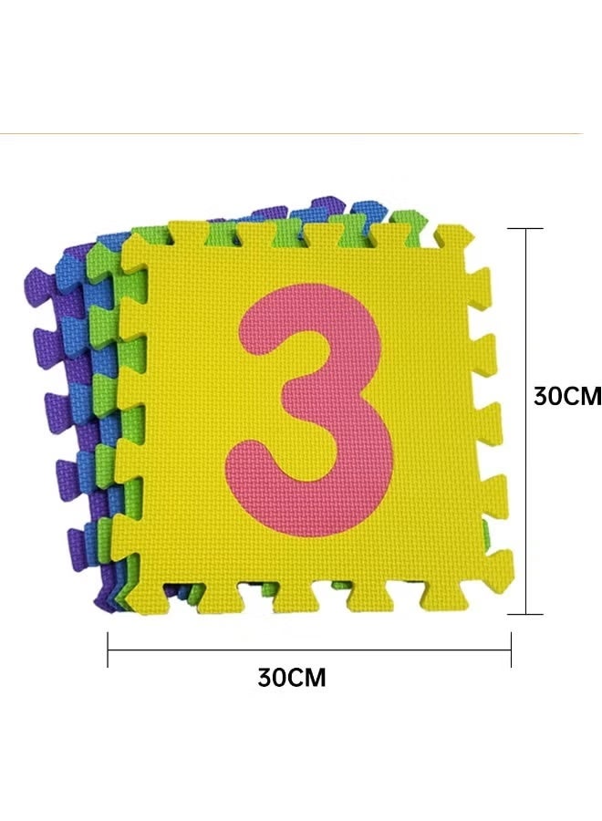 Kids Foam Puzzle Floor Play Mat, Numbers Foam Puzzle Play Mat 10 Tiles Great for Kids to Learn and Play-Interlocking Puzzle Pieces | 30 * 30 * 1cm - Image 4