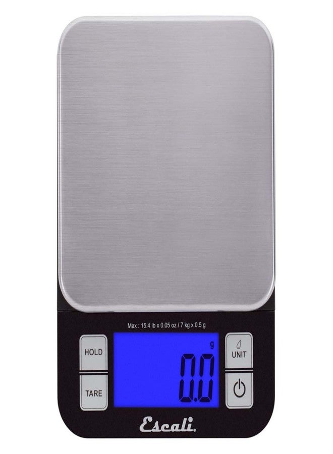 Escali Nutro Digital Food Scale, Multi-Functional Kitchen Appliance, Precise Weight Measuring and Portion Control, Baking and Cooking Made Simple, Stainless Steel Platform, Black, 1 Unit - Image 1