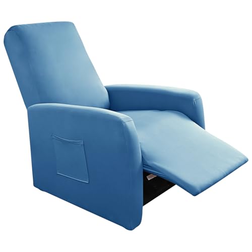 FUANGUI Recliner Chair Cover 4 Pieces Small Recliner Cover for Recliner Chair Stretch Lazy Boy Recliner Cover Recliner Sofa Slipcover with Pockets Furniture Protector for Living Room Pets Kids - Image 1