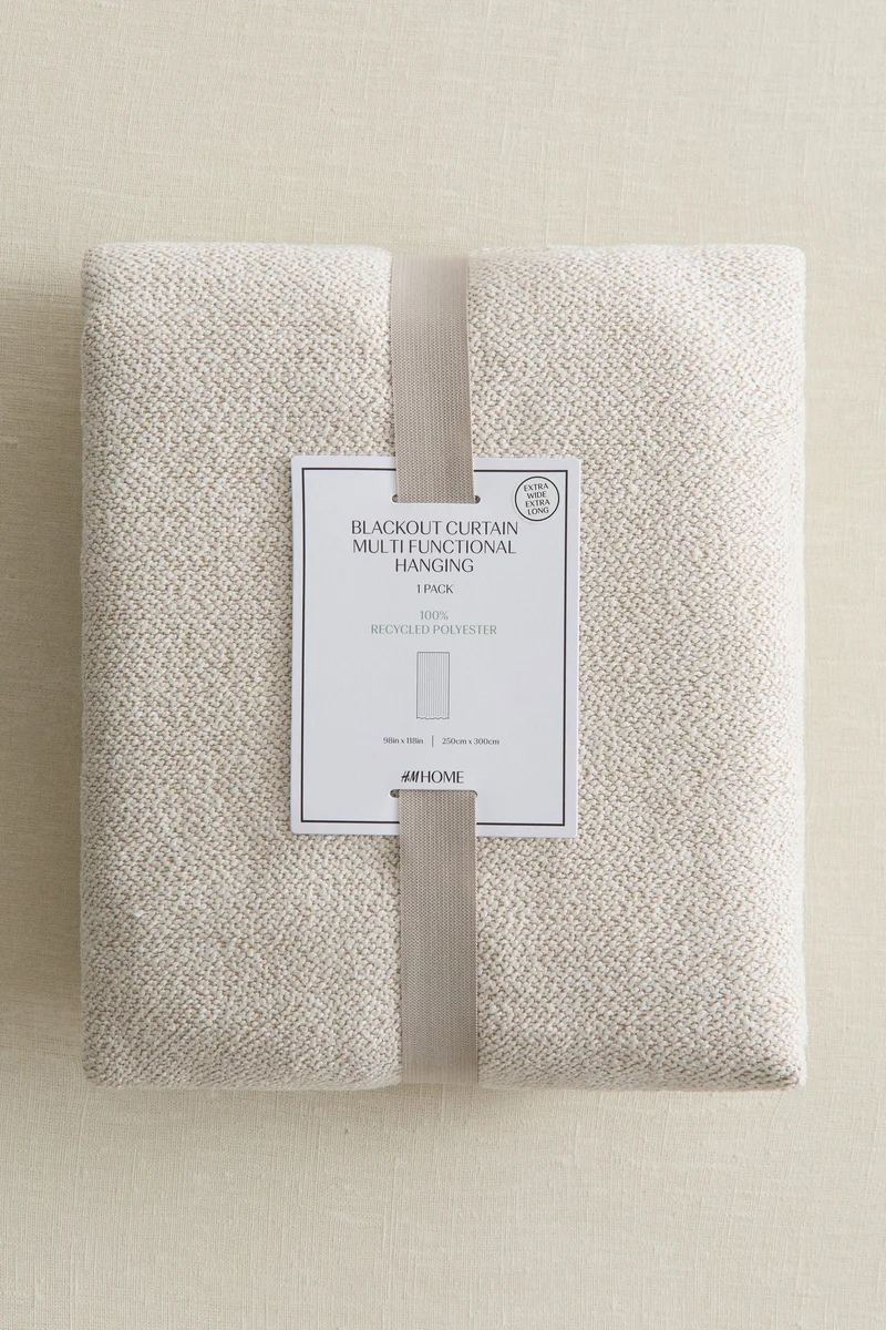 H&M 1-pack long and wide bouclé curtain length