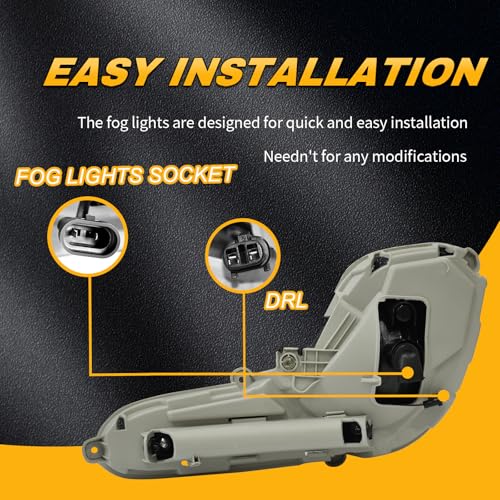 OKSIWA LED Fog Lights with Day Running Light for 2012-2017 Hyundai Accent, White DRL light,Amber Turn Signal,Front Bumper Fog Lamps Replacement with Wiring Harness (LED) - Image 4