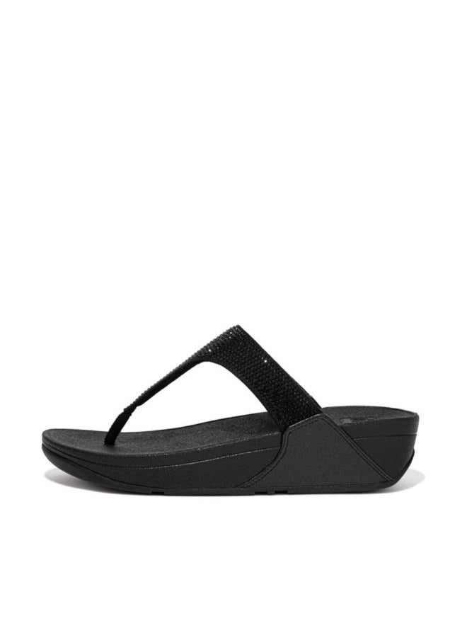 FitFlop - 049-655 Fitflop Ladies Sandals Lulu Crystal Toepost EC5-090 Black - Image 1