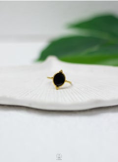 Black Free Size Resin Ring – Sleek and Minimalist Design, Adjustable for Comfortable Fit, Unisex