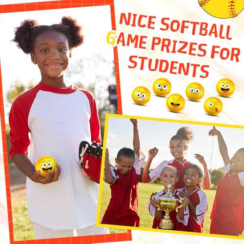 Arrowbash 12 Pcs Small Softball Stress Balls 325 Mini Face Squeeze Foam Balls for Stress and Anxiety Relief and Sport Party Favors Birthday Gift Decoration - Image 5