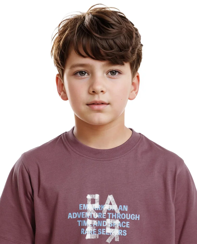 Rare Ones Rare Ones Kids Nova Pink Cotton Half Sleeve Printed Slip-On Closure Regular Fit T-Shirt
