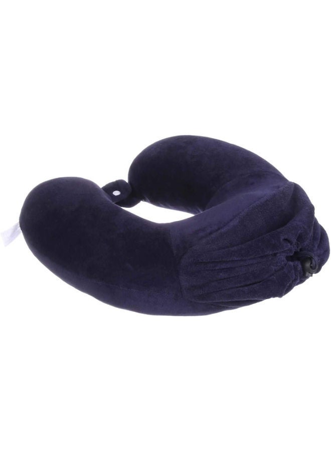 Comfy Neck Support Soft Memory Foam Travel Neck Pillow U-Shape For Car, Travel, Office,Airplane and Gifts - Dark Blue - Image 2
