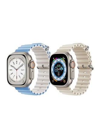 Trail Loop strap Blue/Gray Silicone Ocean Band Strap Black Set of 2 for Apple Watch Ultra 8 49mm - pzsku/ZBFBF460633A9DA5E026CZ/45/_/1739021425/8f80d907-2267-45e1-91d9-6999a58a7c06