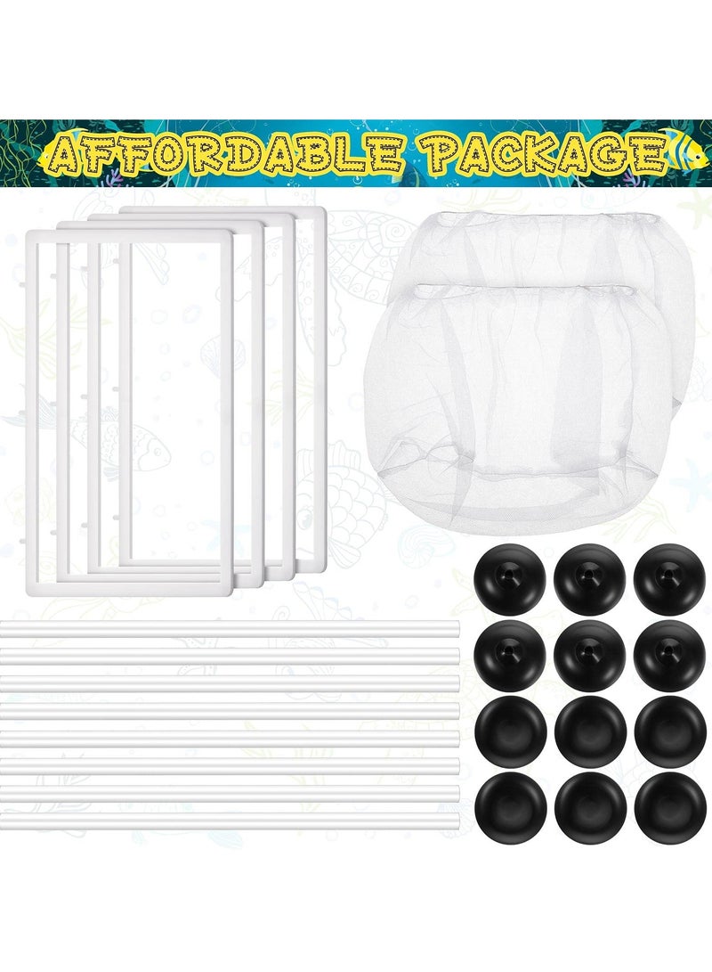 Generic Fish Tank Breeder Net, Fish Hatchery Breeder Box Aquarium Separation Net Nylon Incubator Mesh With Suction Cup (2 Pcs) - Image 2