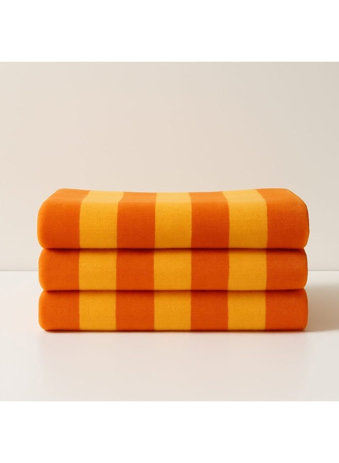 toãlla Beach Towel, 100% Egyptian Cotton ,size 90*153 cm ,Sunburst Reversible Stripe Design - Image 2