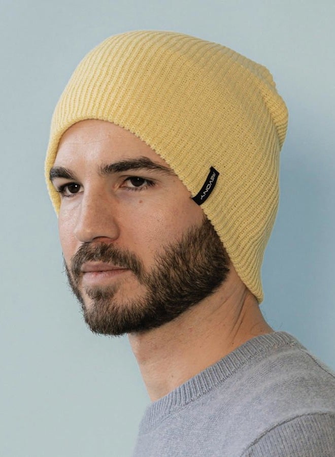 Revony Original Ribbed Beanie Cap - Everyday Warm Beanie for Men & Women - Soft & Stretchy White - Image 2