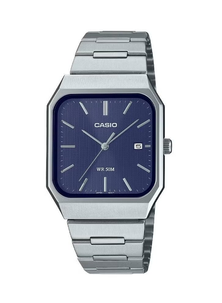 CASIO Standard Watch MTP-B185D-2A1VDF, 40 x 32.5 mm Dark Blue Dial, Stainless Steel Bracelet, 50M WR - Image 2