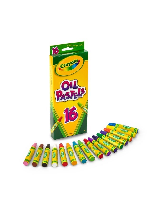 Crayola Oil Pastels,16 Ct Sticks | Features 16 Oil Pastels in unique, vibrant colors.| These creative arts and crafts supplies are great for art projects, school projects, and more. | Ideal for ages 4 & up. - Image 1